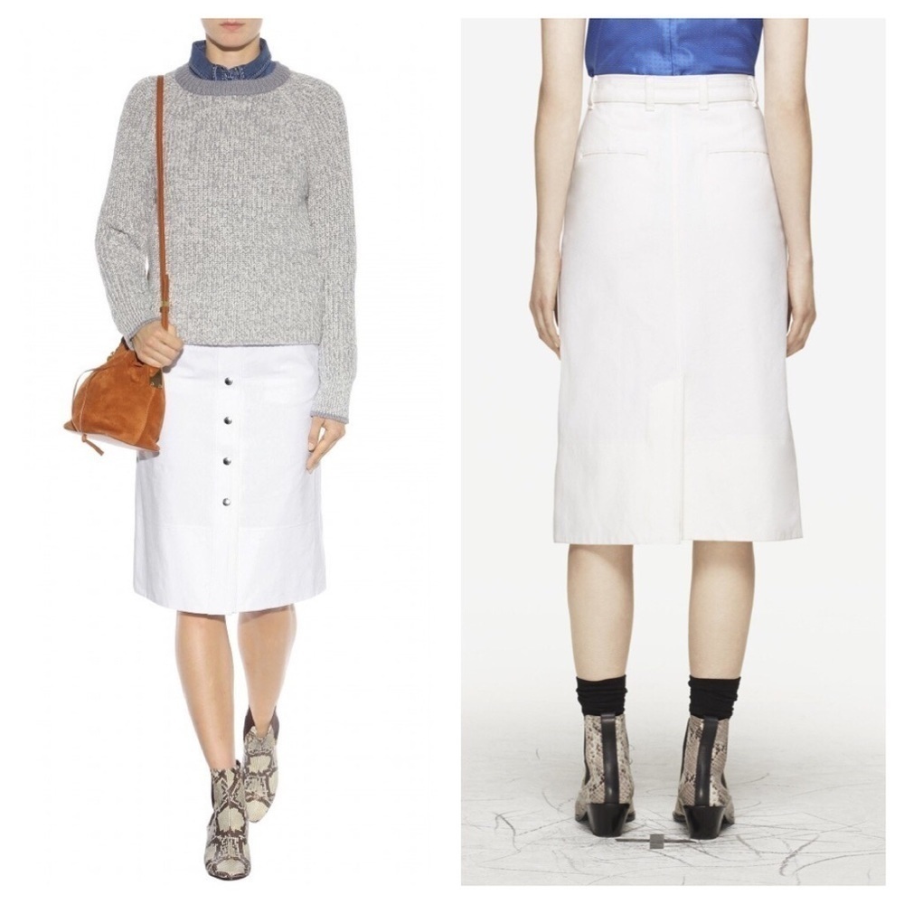 Rag & Bone / Branson white button down skirt NWT … - image 1